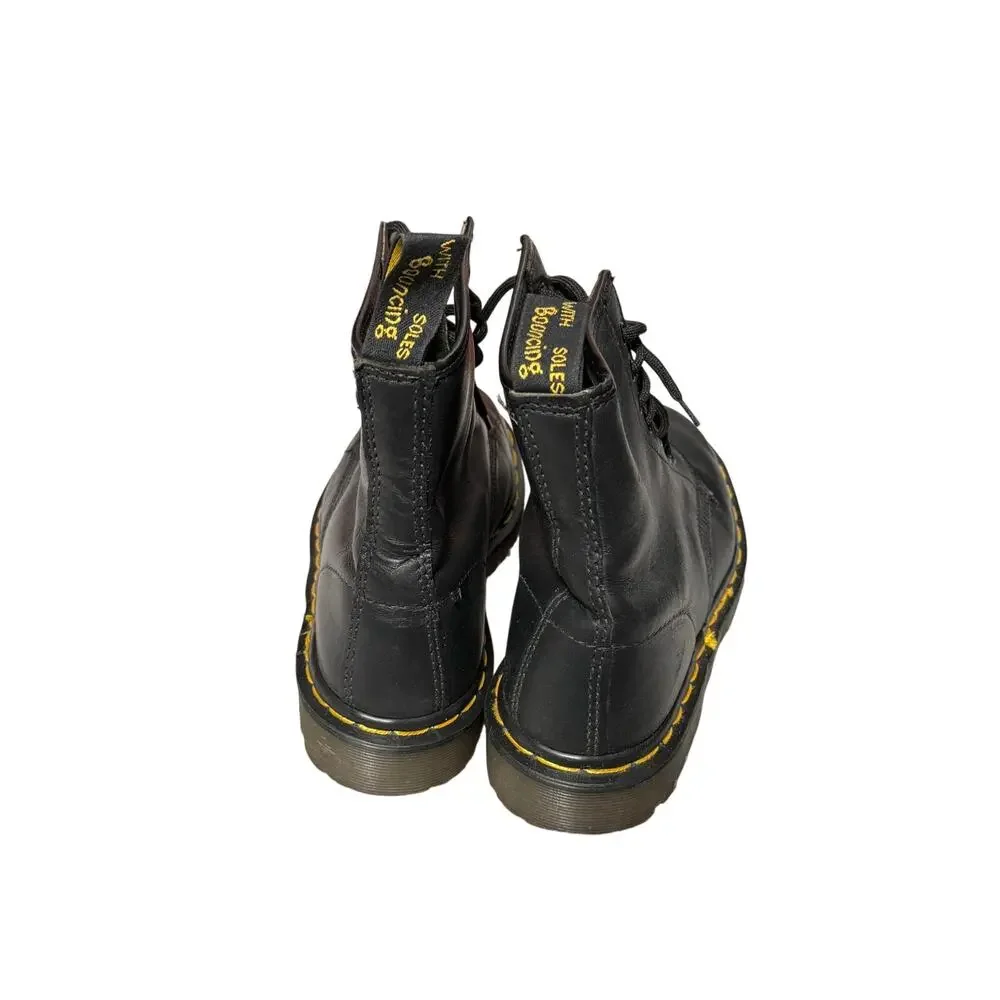 Vintage Dr Martens Boots UK 7 US 8 1460Z BEN 8 Eye Boots Made England Black